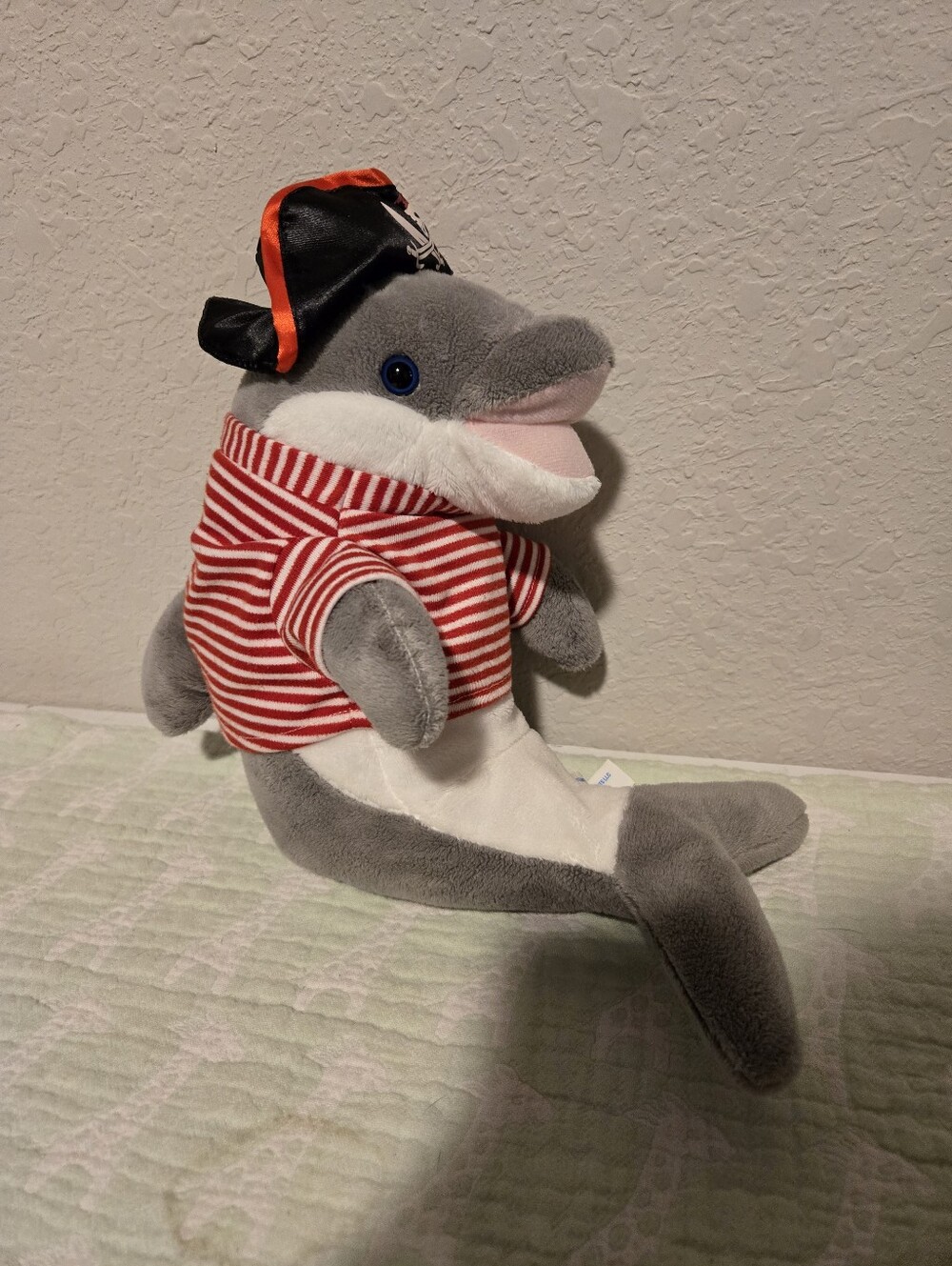 Wishpet CORKY Pirate Dolphin Stuffed Animal Plush 14 Inches.